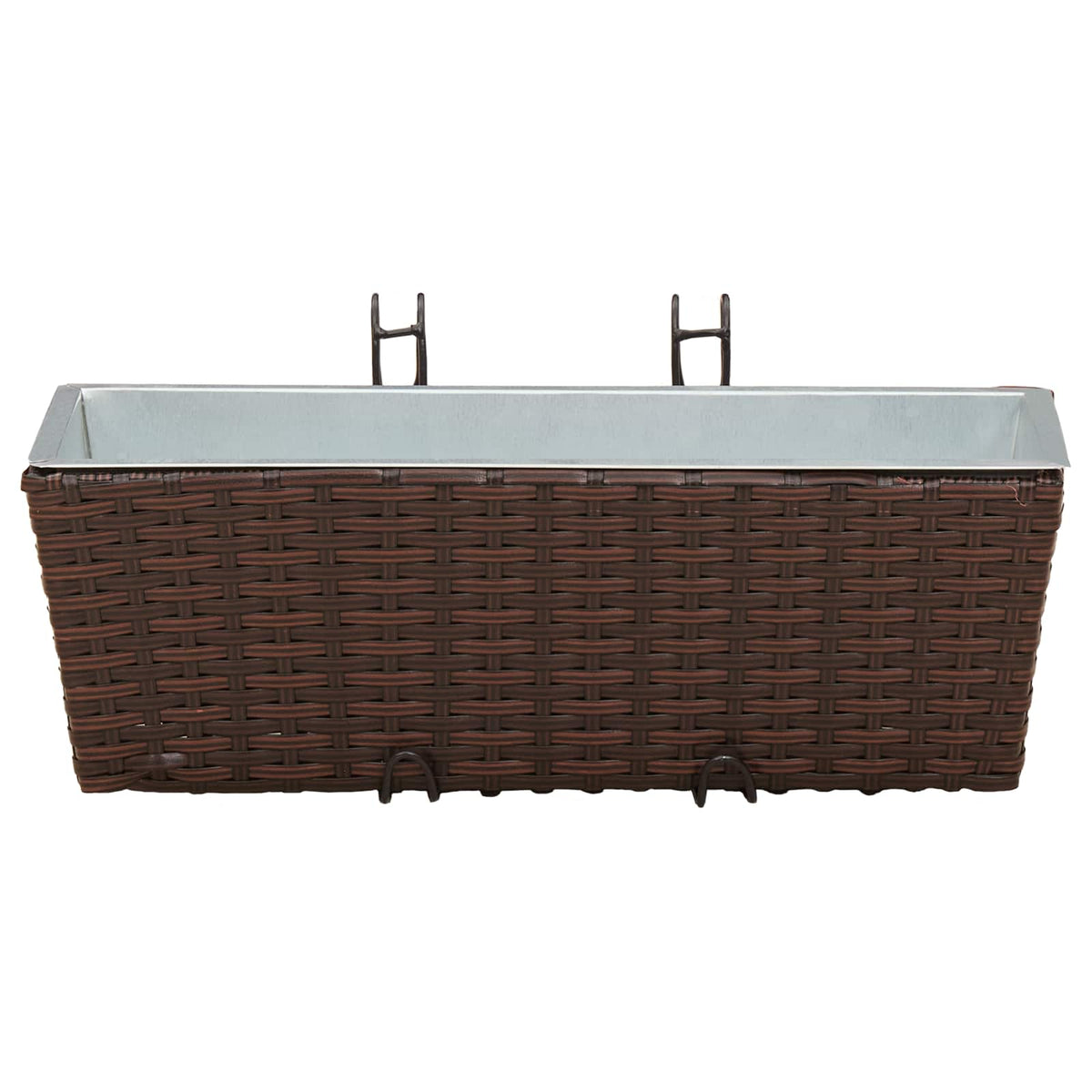 Barandilla 2 Uds. Marrón 50 X 17 X 17 Cm Metal_4