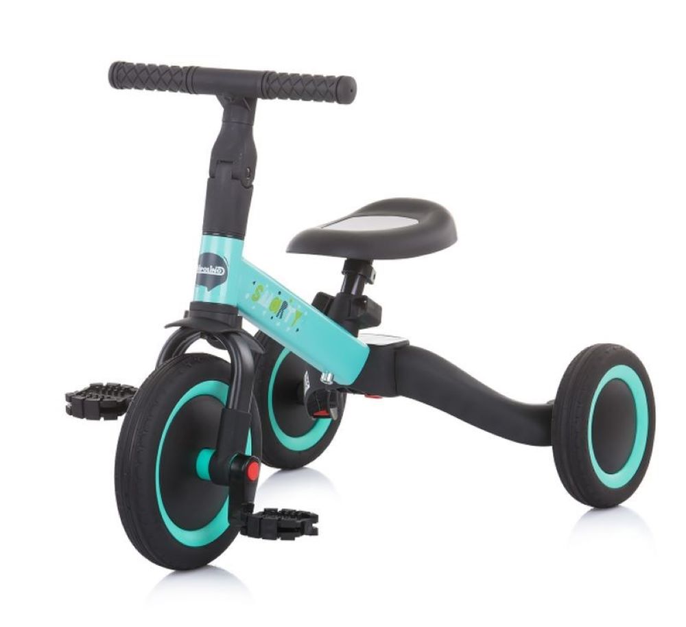 Triciclo Convertible En Bicicleta Con Pedales Smarty Mint_0