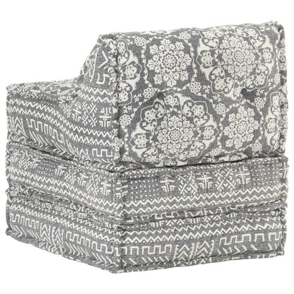 Vidaxl Puf Modular De Tela Gris Claro_5