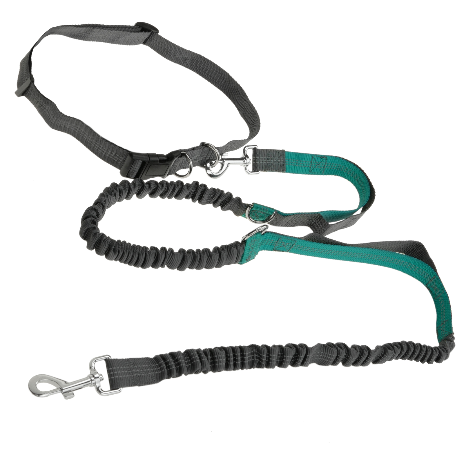 Correa Ajustable Para Perros De Jogging 160-220 Cm. Correa Manos Libres Elástica Y Reflectante Con Cinturón_0