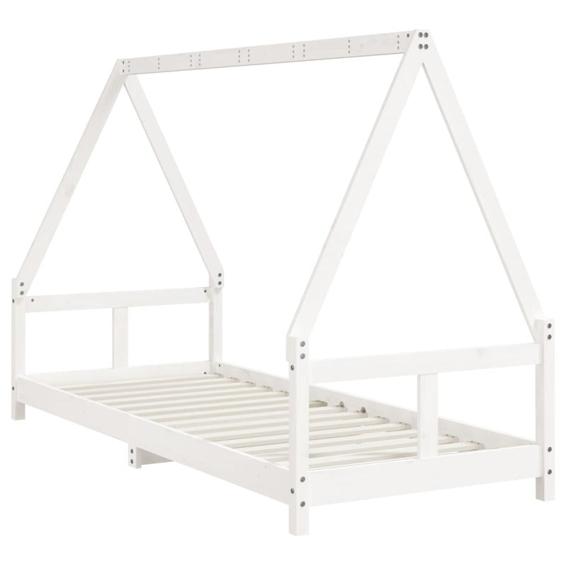 Vidaxl Estructura De Cama Para Niños Madera De Pino Blanco 80x200 Cm_5