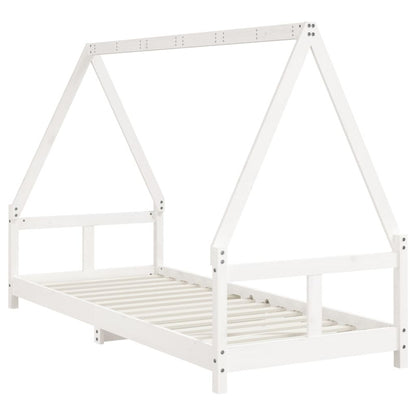Vidaxl Estructura De Cama Para Niños Madera De Pino Blanco 80x200 Cm_5