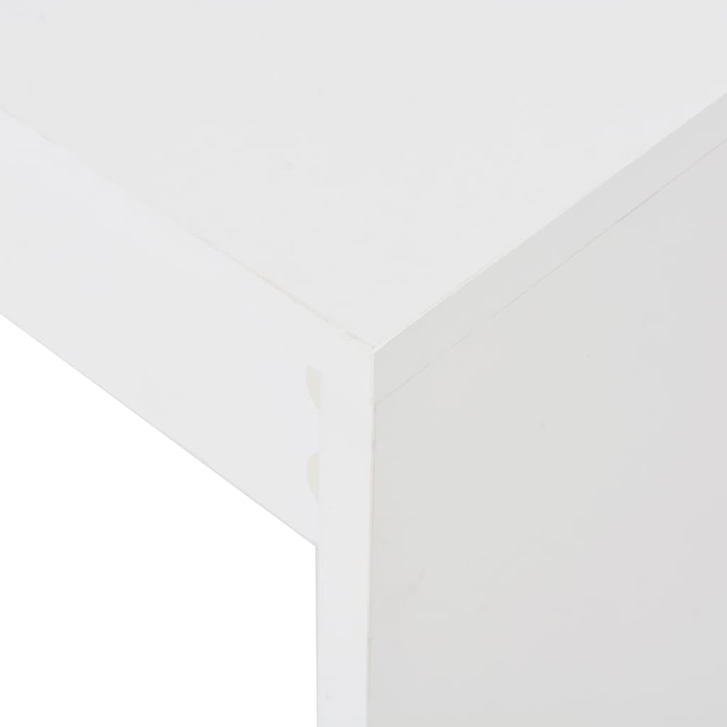 Mesa Alta De Cocina Con Estantería Blanco 110x50x103 Cm_3