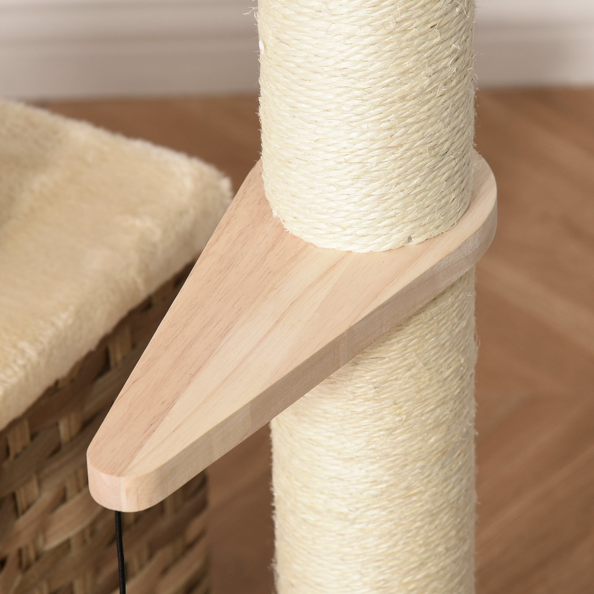 Pawhut Árbol Para Gatos Con Plataformas Cueva Cama Bolas De Juego Y Postes_3