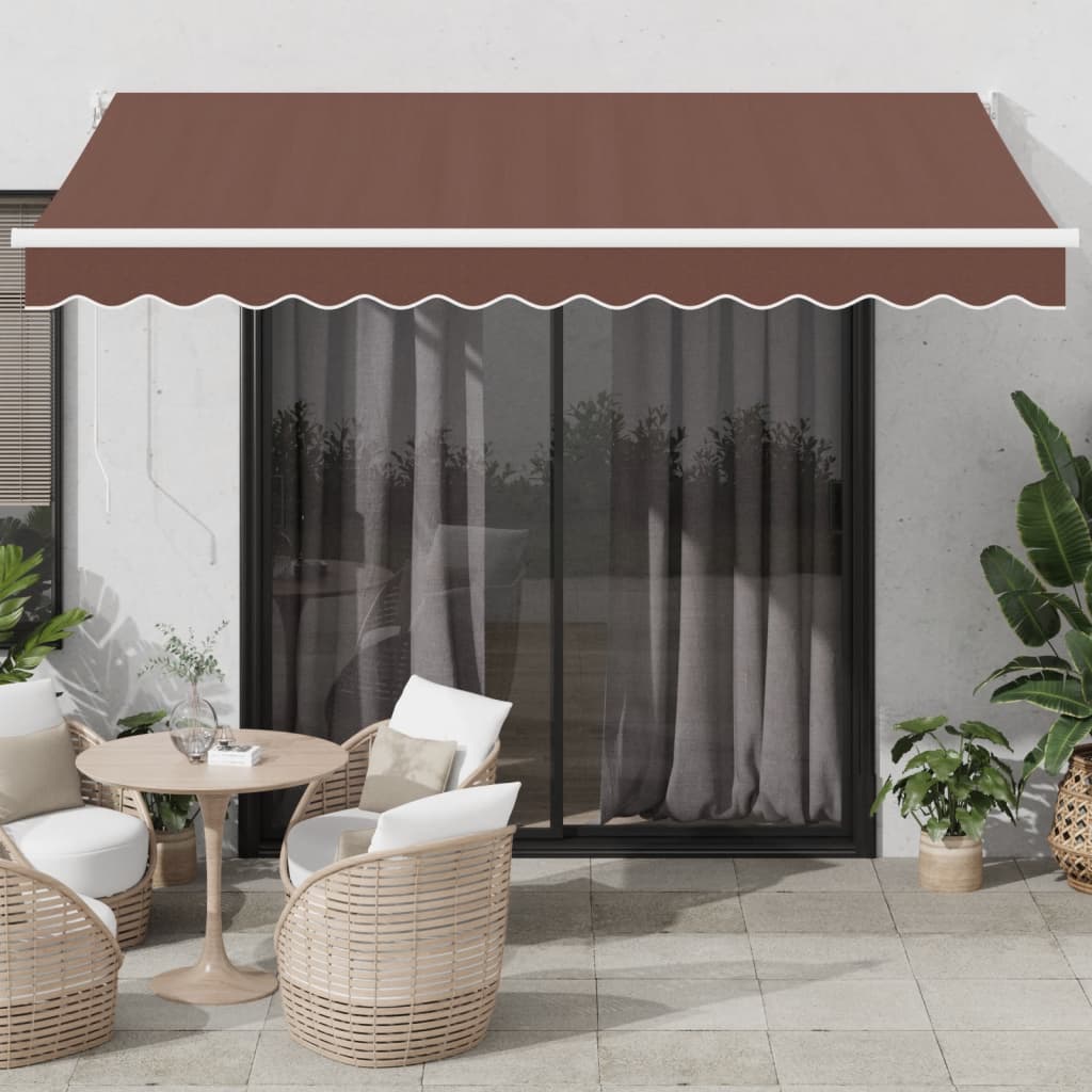 Toldo Retráctil Manual Marrón 350x250 Cm_1