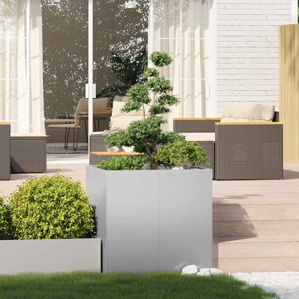 Jardinera 80x80x80 Cm De Acero Galvanizado_2