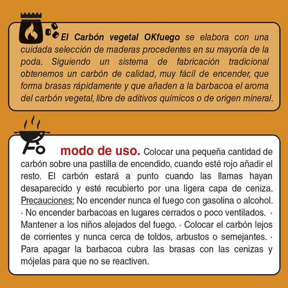 Carbón vegetal Okfuego 10 kg