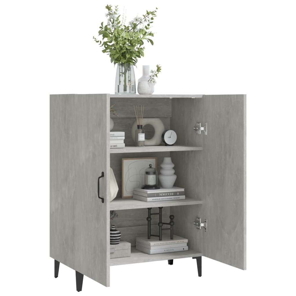 Aparador De Madera Contrachapada Gris Hormigón 70x34x90 Cm / Vetonek_4