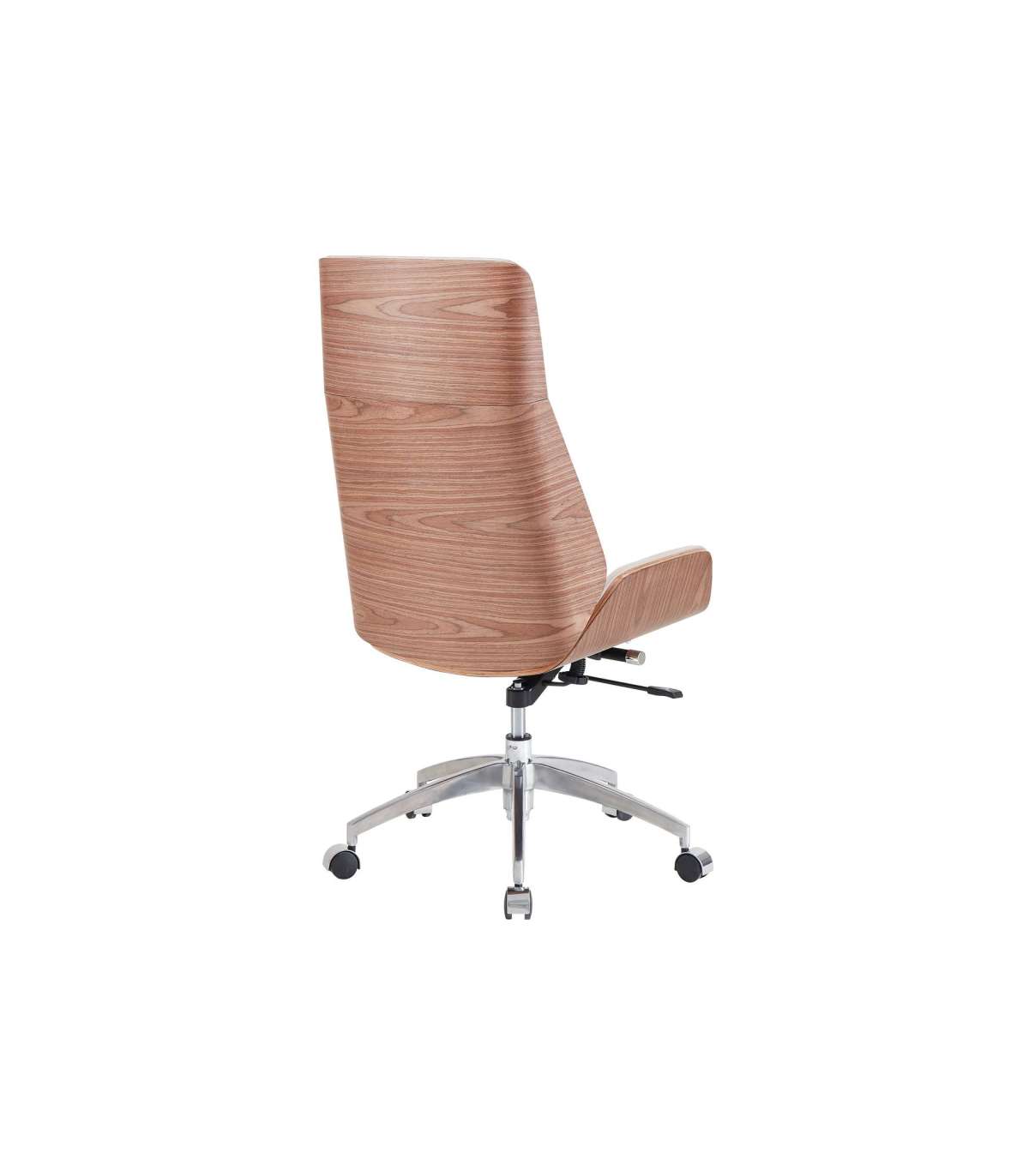 Sillón Giratorio Ulrich Tapizado En Simil Piel Negro/madera, 111/117cm(alto) 69cm(ancho)_2