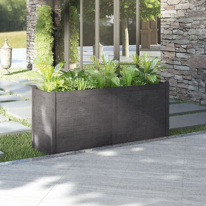 Vidaxl Jardinera Madera Maciza De Pino Gris 150x50x70 Cm_1