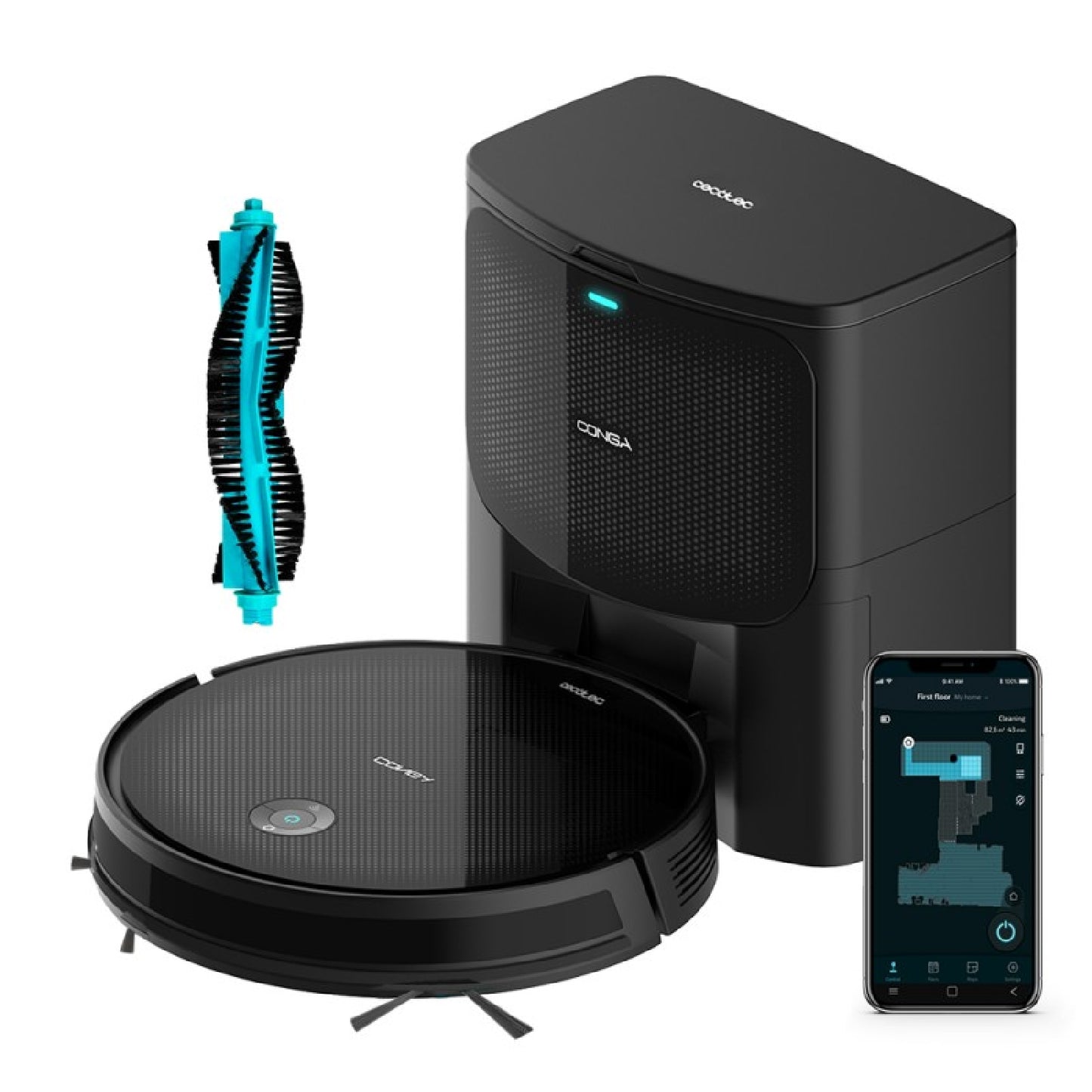 Cecotec Robot Aspirador Con Base De Autovaciado Conga 2299 Ultra Home Vital. Tecnología Giroscópica 2100 Pa App Cepillo_0