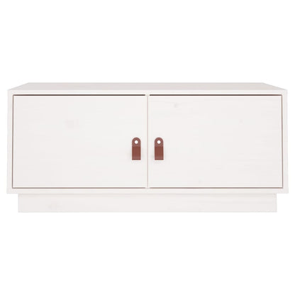Mesa De Centro De Madera Maciza De Pino Blanco 80x50x35 Cm_4