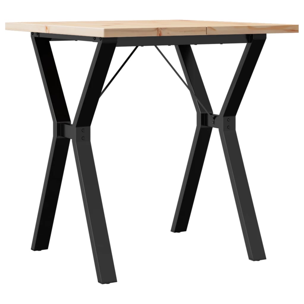 Mesa De Comedor Marco Y Madera Maciza Pino Y Acero 70x70x75,5cm_4