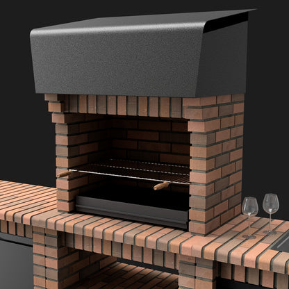 Cocina de exterior con barbacoa y fregadero Volterra, Movelar