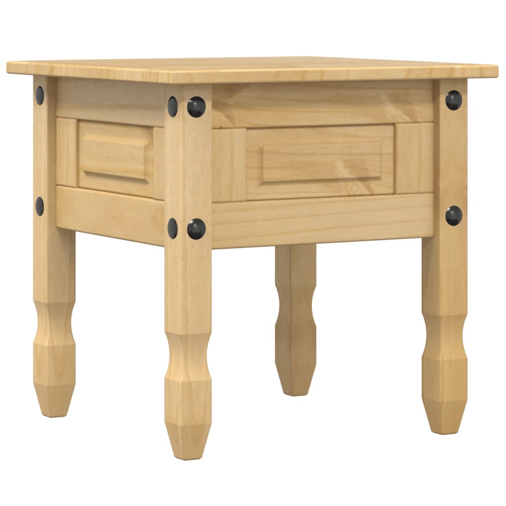 Mesa Auxiliar Corona Madera Maciza De Pino 50x50x50 Cm_4