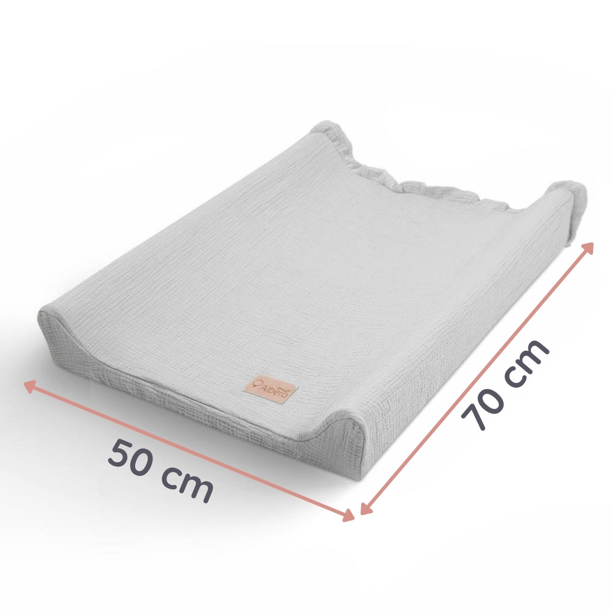 Funda De Cambiador Muselia Algodón 100% Cotton Color Gris_2