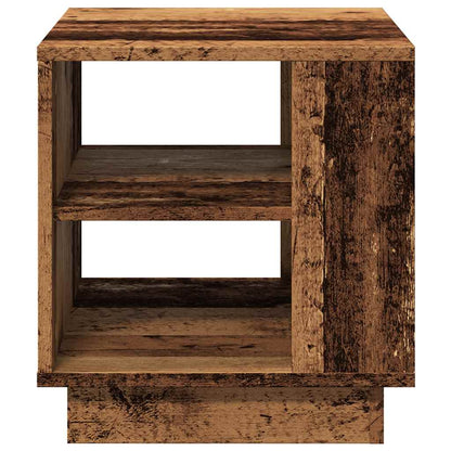 Mesa De Centro Madera Ingeniería Madera Envejecida 40x40x43 Cm_2