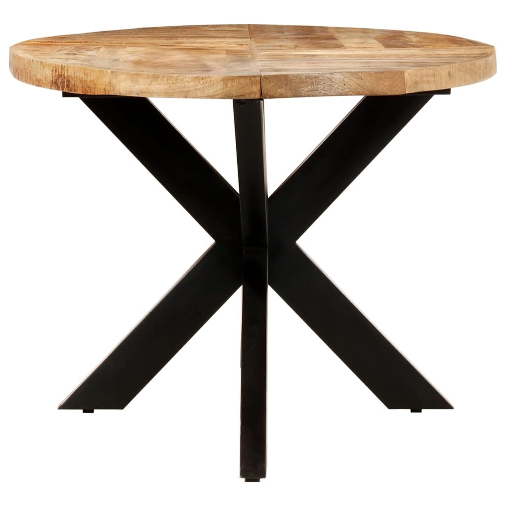 Mesa De Comedor Ovalada Madera Demango Rugosa 200x100x75 Cm_1