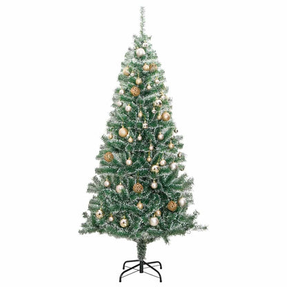 Vidaxl Árbol De Navidad Artificial Con 300 Led Bolas Y Nieve 240 Cm_3
