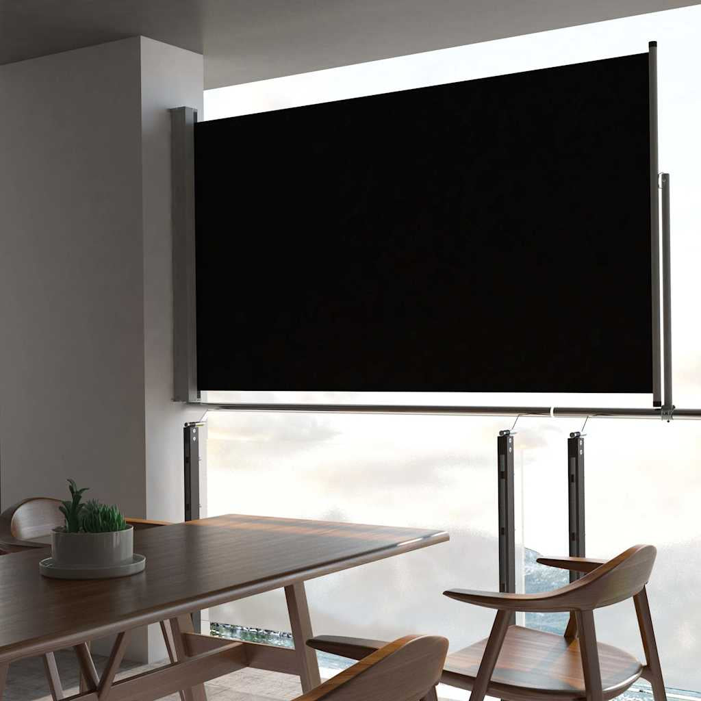 Vidaxl Toldo Lateral Retráctil Para Patio 140x300 Cm Negro_1