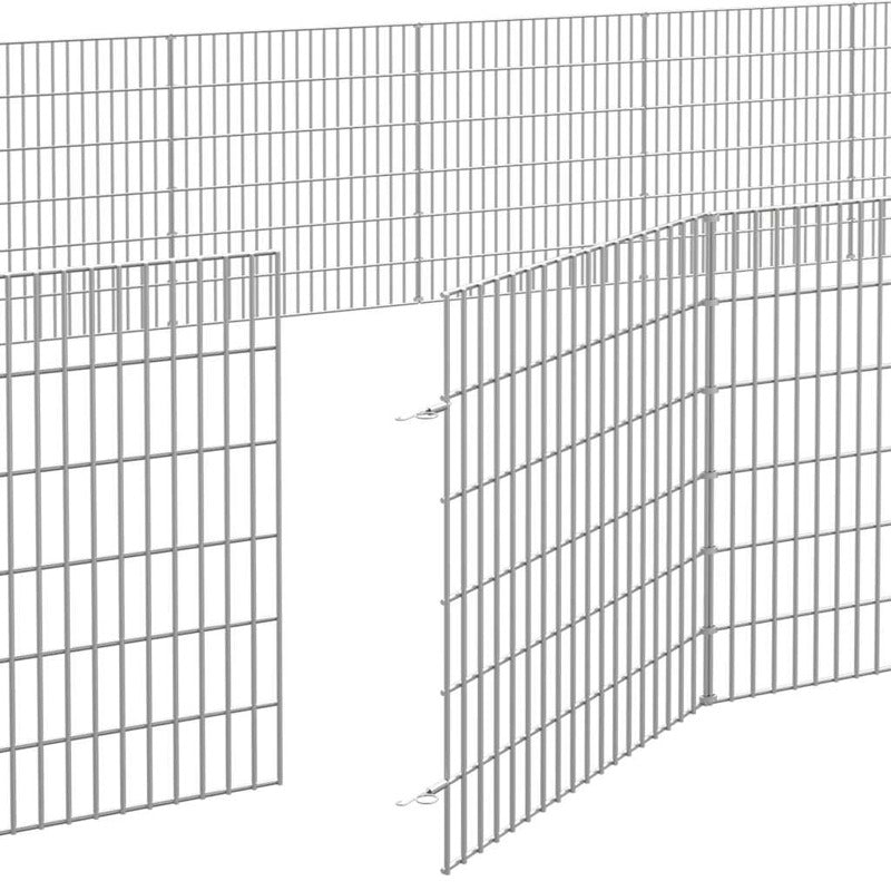 Vidaxl Recinto Corral Animales 48 Paneles Hierro Galvanizado 54x60 Cm_5