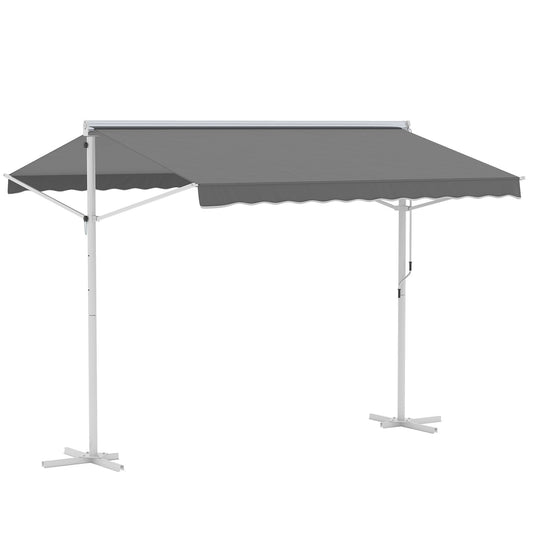 Outsunny Toldo De Pie 300x295x255 Cm Ajustable Portátil Poliéster Jardín Terraza_0
