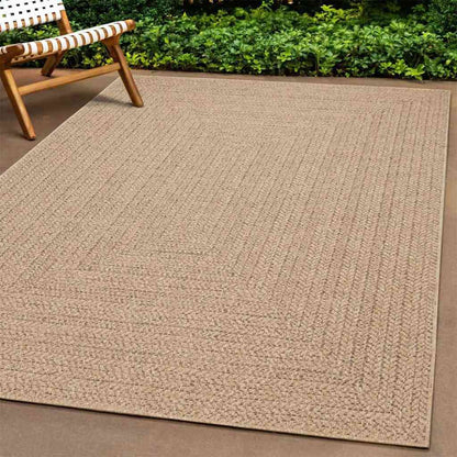 Vidaxl Alfombra Zizur Aspecto Yute Interior/exterior Beige 240x340 Cm_1