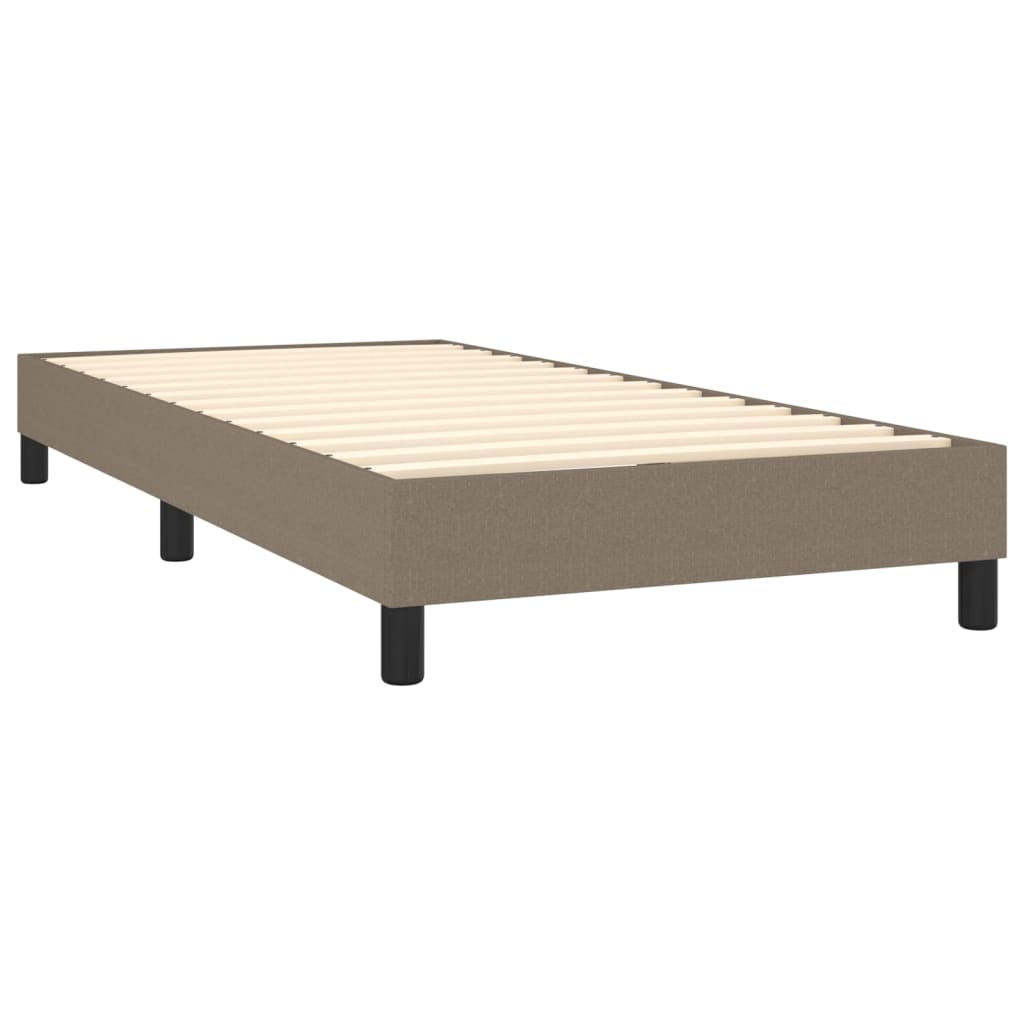 Cama Box Spring Colchón Y Luces Led Gris Taupe 80x200 Cm / Vetonek_5