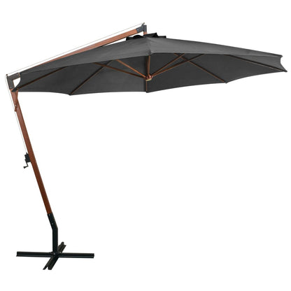 Vidaxl Sombrilla Jardín Colgante Palo Madera Abeto Antracita 3,5x2,9 M_1