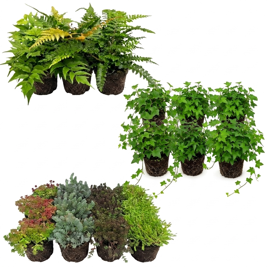 Plantas Borde Estanque 2-3m2 - Sedum - Helecho Exterior - Hedera - 36 Plantas_3