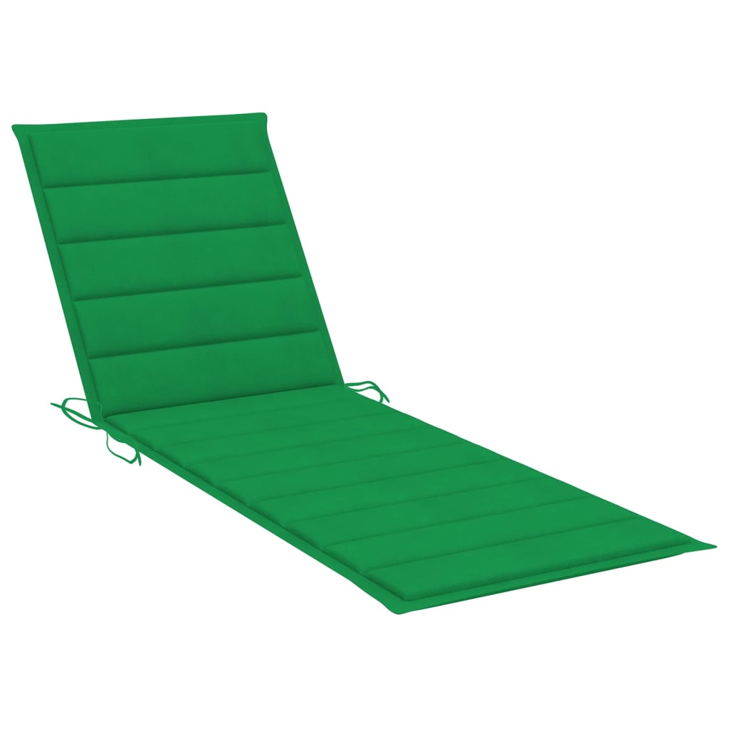Tumbona Con Cojín Verde Madera De Pino Impregnada_3