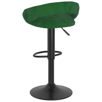 Taburetes De Cocina 2 Unidades Terciopelo Verde Oscuro_3