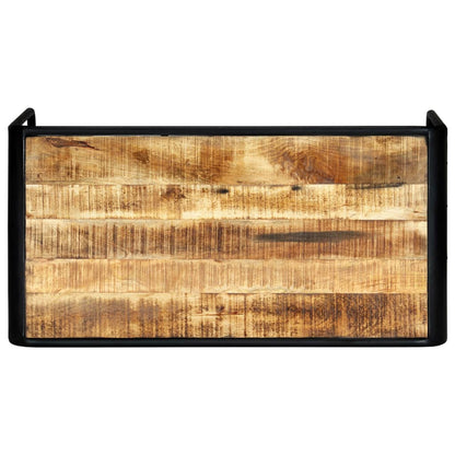Mesa De Comedor Madera Maciza De Mango Rugosa 118x60x76 Cm_1