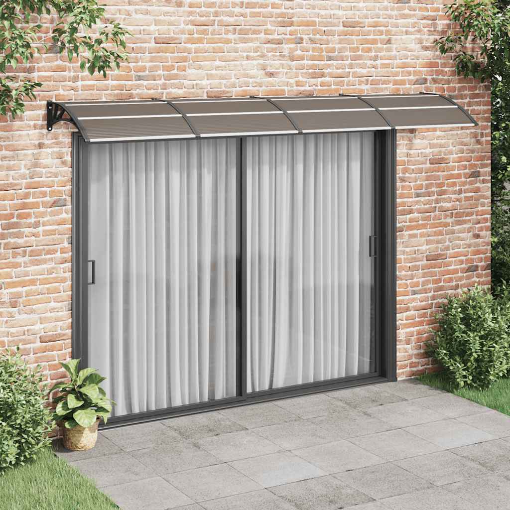 Marquesina Para Puerta De Policarbonato Negra, 350 X 100 Cm_1