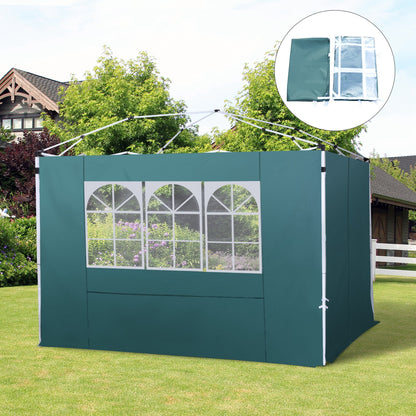Outsunny 2 Paredes Laterales Para Carpa 3m Lado Parasol De Gazebo Tela Oxford_1