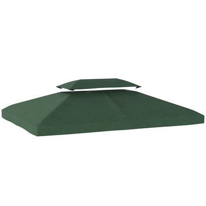 Outsunny Techo De Repuesto Para Cenador 4x3 M Con Techo Doble Anti-uv Verde_0