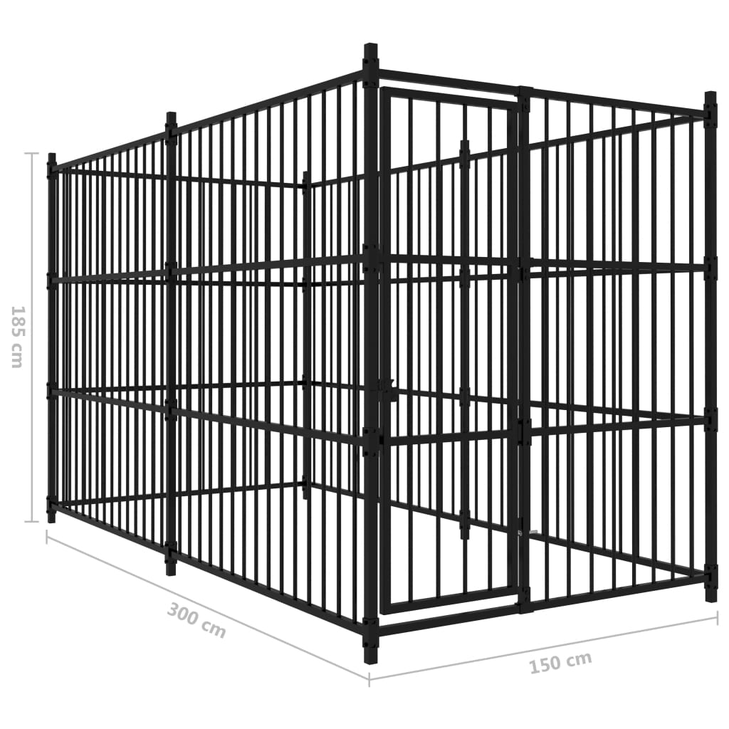 Vidaxl Perrera De Exterior 300x150x185 Cm_2