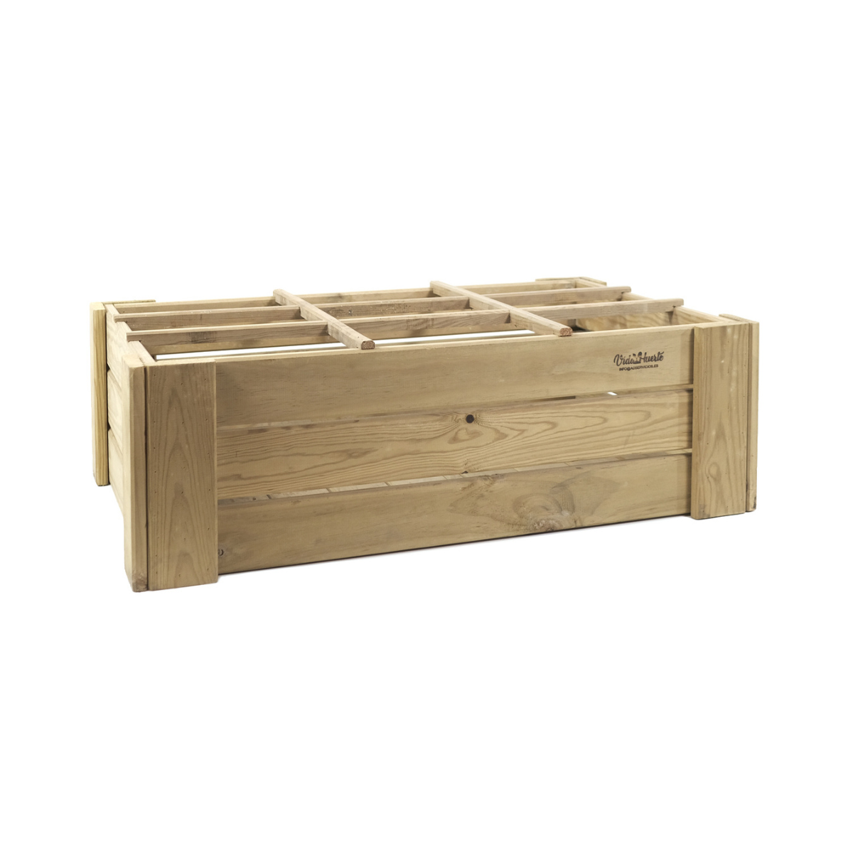 Cajón De Cultivo Vidahu  Suelo Con Separadores Vidahuerto 100x60x27cm.