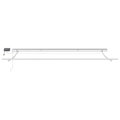 Toldo Retráctil Manual Con Luces Led Burdeos 450x300 Cm_5