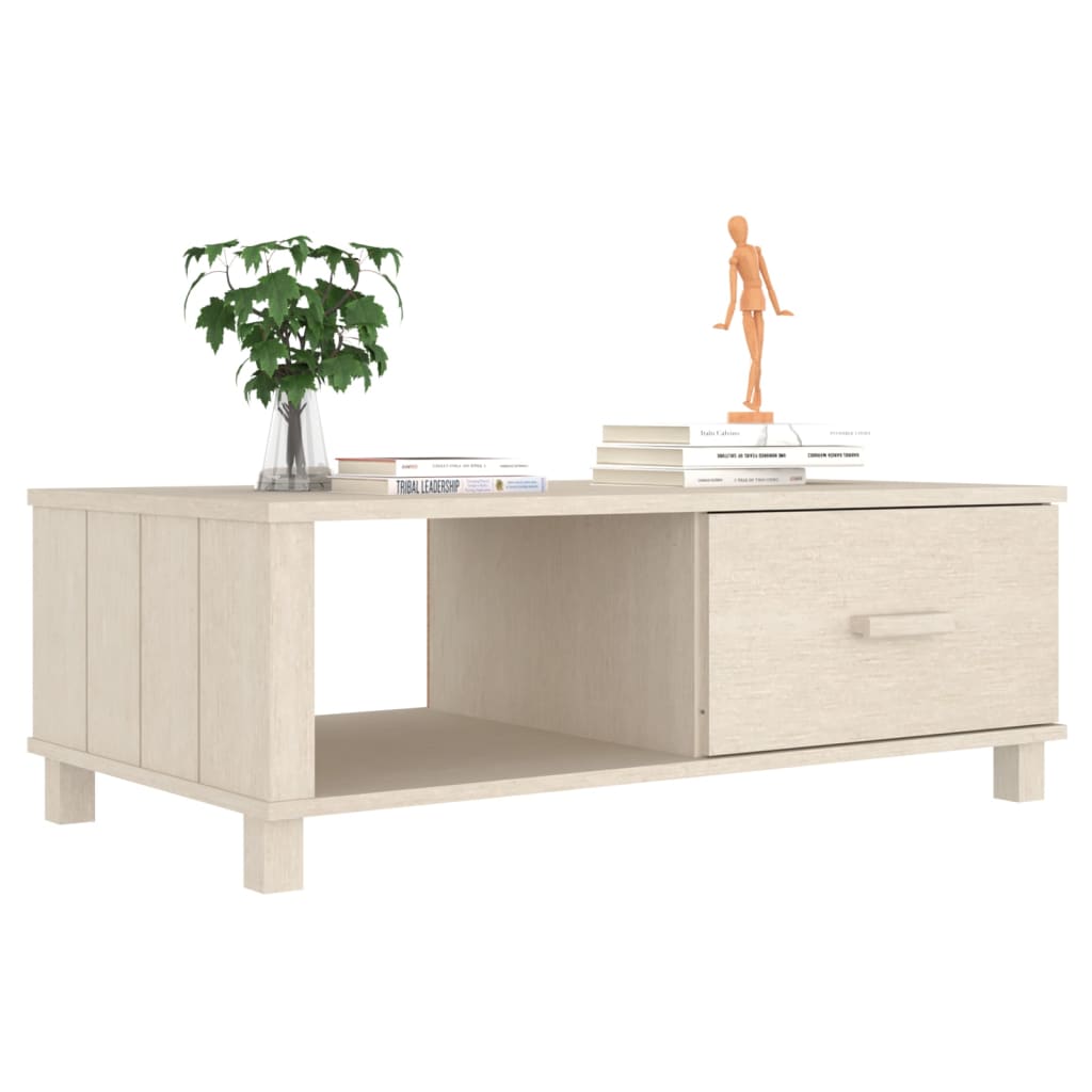 Mesa De Centro Hamar Madera Maciza Pino Marrón Miel 100x55x35cm_2