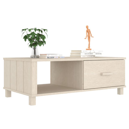 Mesa De Centro Hamar Madera Maciza Pino Marrón Miel 100x55x35cm_2