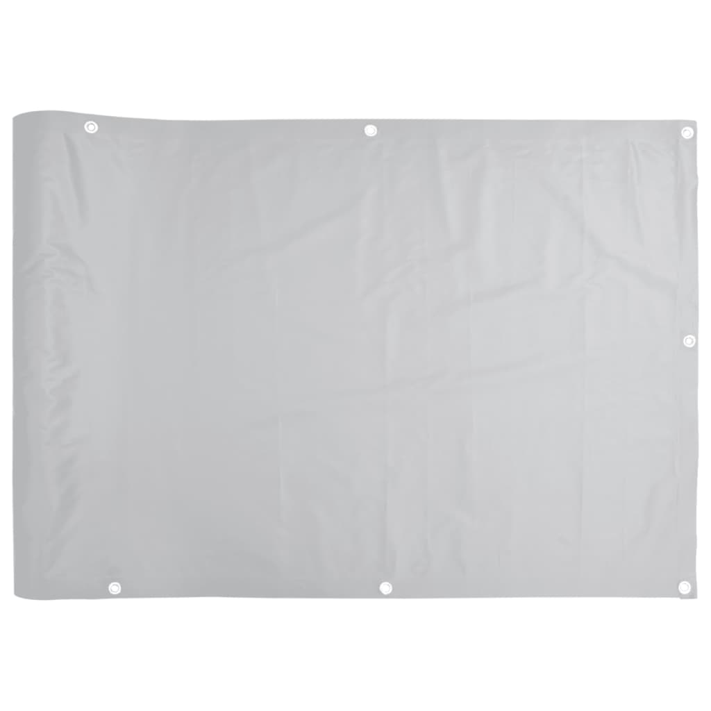 Pantalla De Privacidad De Balcón Pvc Gris 1000x75 Cm / Vetonek_5