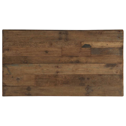 Mesa De Centro De Opio Madera Reciclada Y Acero 110x60x35 Cm_1