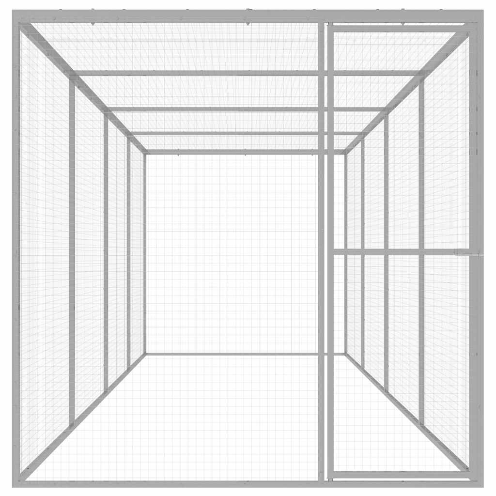 Vidaxl Jaula Para Gatos Acero Galvanizado 6x1,5x1,5 M_1