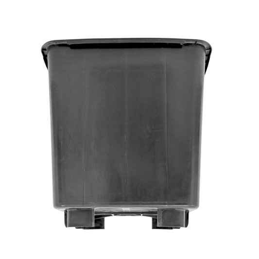Maceta Cuadrada Negra Elevada 24,5 X 25,2 X 24,5 Cm (10 L)  – Drenaje Y Aireación Óptimos