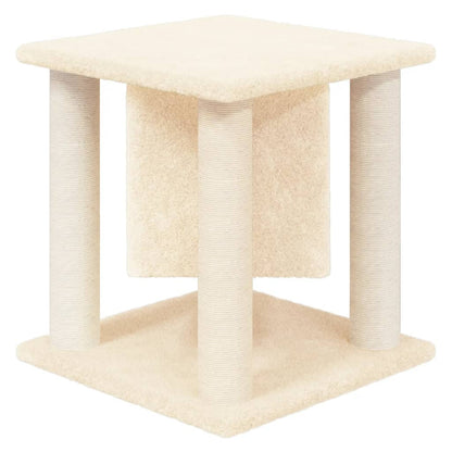 Rascador Para Gatos Con Postes De Sisal Crema 37 Cm_4