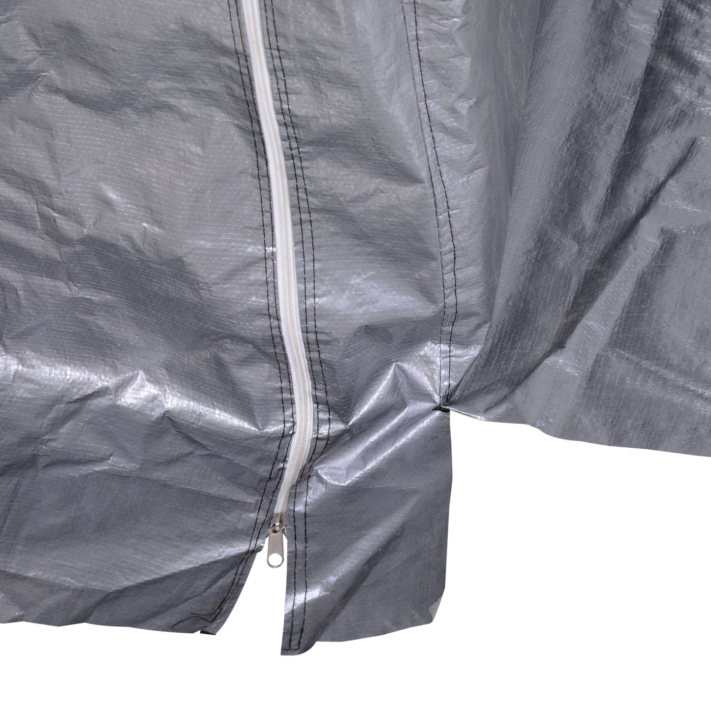Outsunny Carpa Para Bicicletas Y Motos 2x2x2 M Con 1 Puerta Con Cremallera Gris_4