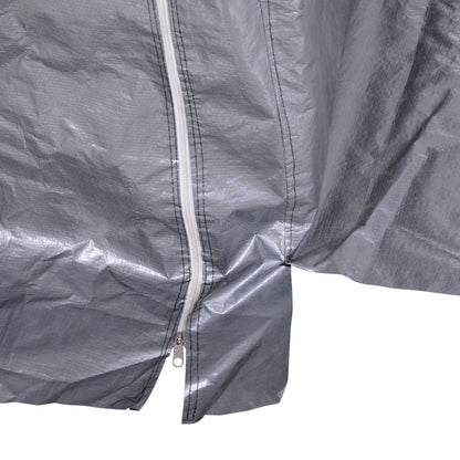 Outsunny Carpa Para Bicicletas Y Motos 2x2x2 M Con 1 Puerta Con Cremallera Gris_4
