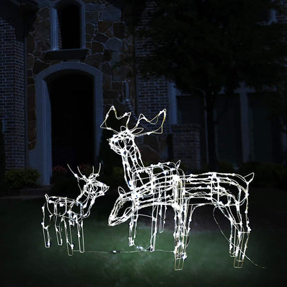 Vidaxl Renos De Navidad De Luces 229 Leds 3 Piezas_1