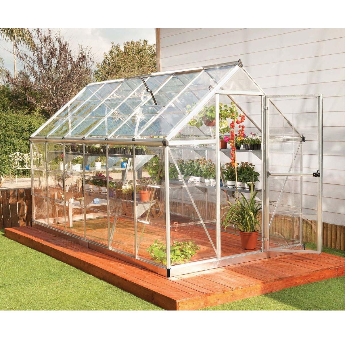 Invernadero Harmony 370x185x208 cm plateado Canopia by Palram